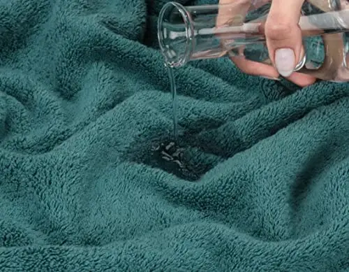 Роскошные салфетки для ванной American Soft Linen, 600 GSM, 100% хлопок, набор из 4 турецких салфеток, 33x33 см, мягкие салфетки для тела и лица, бирюзовые - 5