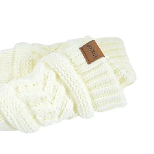 Rosoz 1&2 Packs Ayollar uchun Ponytail Beanie, Qishki iliq Beanie Dum Yumshoq Stretch Kabel Trikotaj Buzuq Yuqori Bun Shlyapa - 6