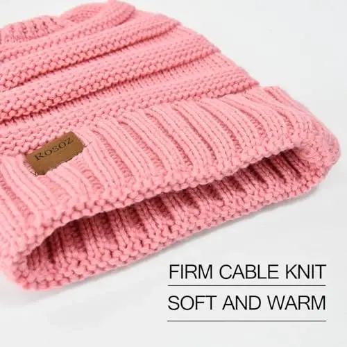 Rosoz 1&2pack Womens Winter Hats Slouchy Beanies Knit Warm Winter Beanie Hats for Women Skull Warm Cap - MODAZONE (1)