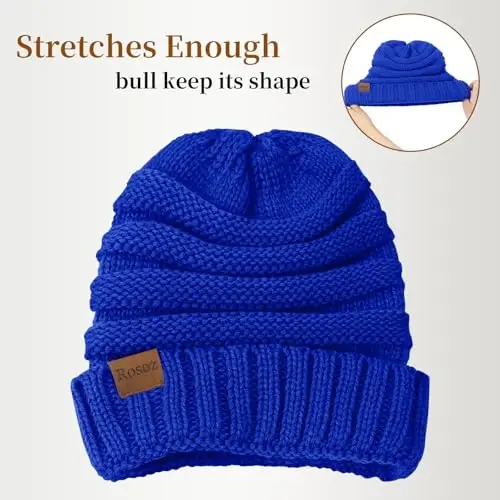 Rosoz 1&2pack Womens Winter Hats Slouchy Beanies Knit Warm Winter Beanie Hats for Women Skull Warm Cap - MODAZONE (1)