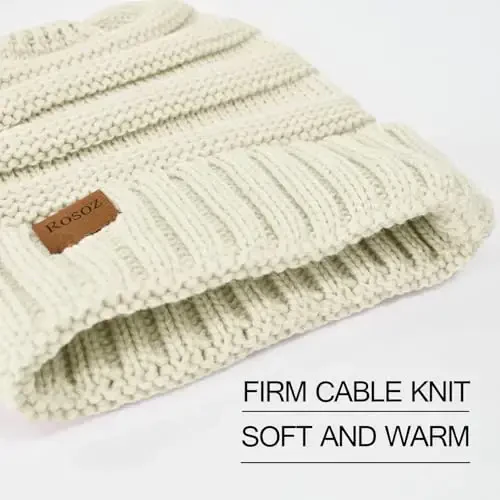 Rosoz 1&2pack Womens Winter Hats Slouchy Beanies Knit Warm Winter Beanie Hats for Women Skull Warm Cap - 2