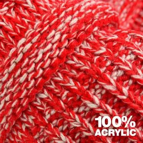 Rosoz 2 Pack Ayollar uchun ot dumli shapka, Qishki iliq shapka dumi Yumshoq Stretch Cable Trikotaj Tartibsiz Yuqori To'plam Shlyapa - 6