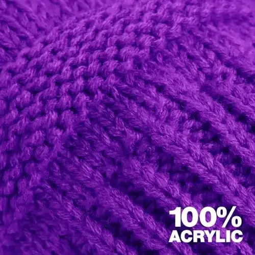 Rosoz 2 Pack Ayollar uchun Ponytail Beanie, Qishki iliq Beanie Tail Yumshoq cho'ziluvchan Kabel to'qilgan tartibsiz yuqori chignon shlyapa - 5