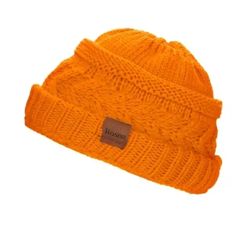 Rosoz 2 Pack Ayollar uchun Ponytail Beanie, Qishki iliq Beanie Tail Yumshoq Stretch Kabel Trikotaj Tartibsiz Yuqori Bun Shlyapa - 3