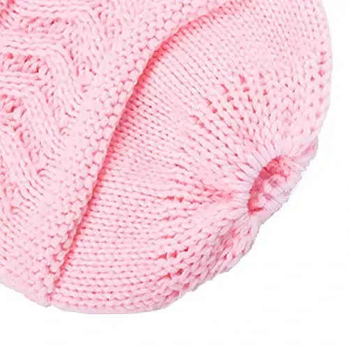 Rosoz 2 Pack Ayollar uchun Ponytail Beanie, Qishki Issiq Beanie Quyruq Yumshoq Stretch Kabel Trikotaj Buzuq Yuqori Tugunli Shlyapa - 5