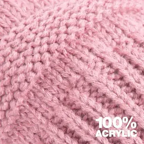 Rosoz 2 Pack Ayollar uchun Ponytail Beanie, Qishki Issiq Beanie Quyruqli Yumshoq Cho'ziluvchan Kabel Triko Bilan Boshsiz Yugurish Shapkasi - 5