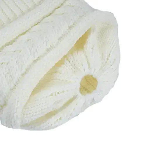 Rosoz 2 Pack Ponytail Beanie for Women,Winter Warm Beanie Tail Soft Stretch Cable Knit Messy High Bun Hat - 5