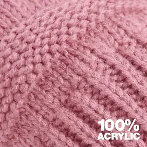 Rosoz 2 Pack Ponytail Beanie for Women,Winter Warm Beanie Tail Soft Stretch Cable Knit Messy High Bun Hat - 5