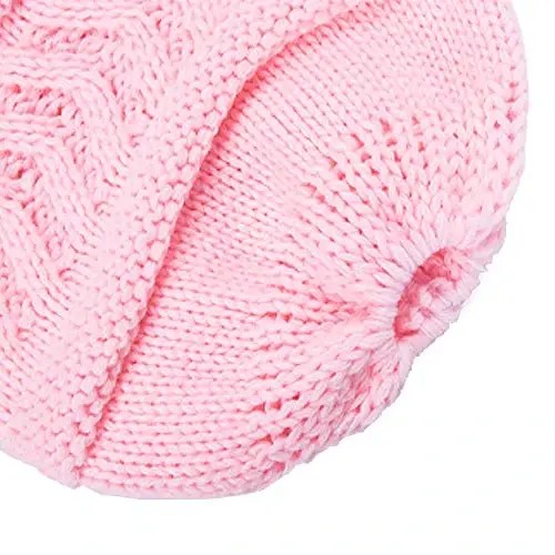 Rosoz 2 Pack Ponytail Beanie for Women,Winter Warm Beanie Tail Soft Stretch Cable Knit Messy High Bun Hat - 5
