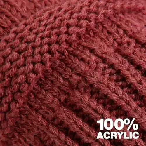 Rosoz 2 Pack Ponytail Beanie for Women,Winter Warm Beanie Tail Soft Stretch Cable Knit Messy High Bun Hat - 5