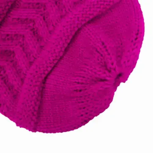 Rosoz 2 Pack Ponytail Beanie for Women,Winter Warm Beanie Tail Soft Stretch Cable Knit Messy High Bun Hat - 5