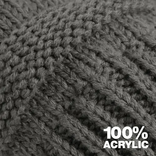 Rosoz 2 Pack Ponytail Beanie for Women,Winter Warm Beanie Tail Soft Stretch Cable Knit Messy High Bun Hat - 5