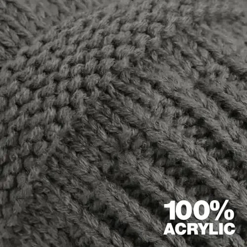 Rosoz 2 Pack Ponytail Beanie for Women,Winter Warm Beanie Tail Soft Stretch Cable Knit Messy High Bun Hat - 5