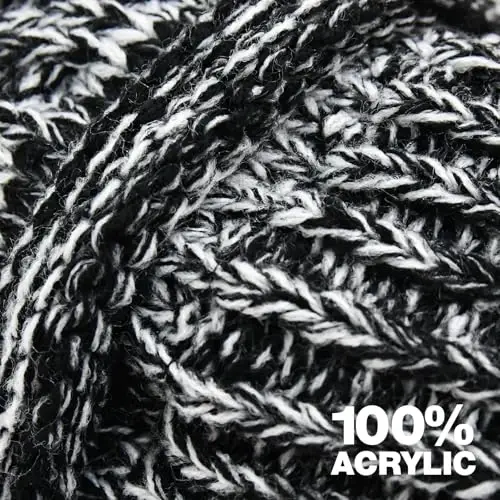 Rosoz 2 Pack Ponytail Beanie for Women,Winter Warm Beanie Tail Soft Stretch Cable Knit Messy High Bun Hat - 5