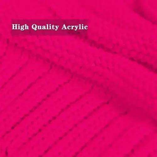 Rosoz ayollar qishki shapkalari Ayollar uchun keng qishki shapkalar Ayollar uchun trikotaj iliq qishki shapkalar Sovuq havoga qalin - 6