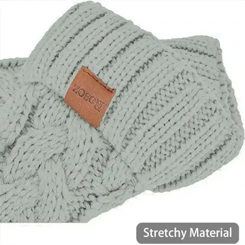 Rosoz Ayollar uchun Ponytail Beanie, Qishki Issiq Beanie Quyruq Yumshoq Stretch Kabel Trikotaj Buzuq Yuqori Dasta Shlyapa - 4