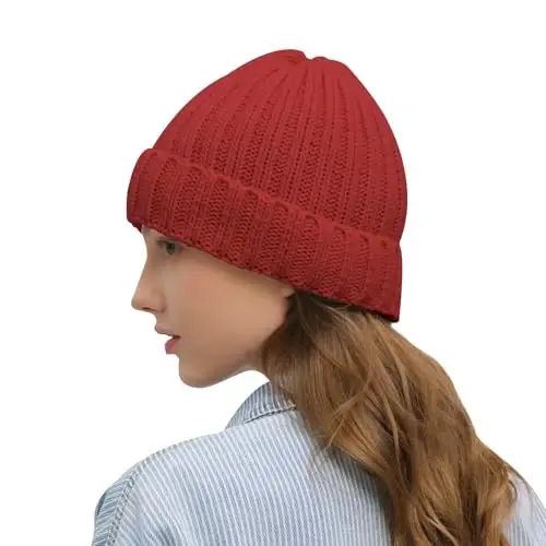 Rosoz Winter Hats for Women Warm Thick Soft Stretch Cable Knit Beanie Skully Cap for Cold Weather - ROSOZ (1)