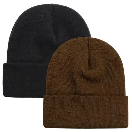 Rosoz Beanie erkaklar ayollar uchun manjetli trikotaj shapka qishki shapkalar bosh suyagi qopqog'i uniseks - ROSOZ