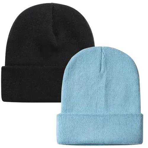 Rosoz Beanie erkaklar ayollar uchun manjetli trikotaj shapka Qishki shapkalar Skull Cap Unisex - 1