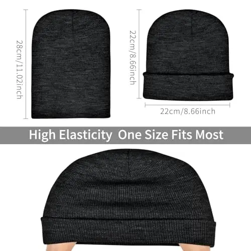 Rosoz Beanie erkaklar ayollar uchun manjetli trikotaj shlyapa Qishki shapkalar череп qopqog'i Unisex - 4