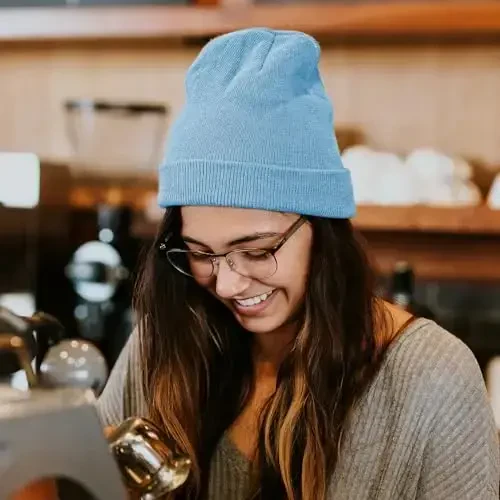 Rosoz Beanie erkaklar va ayollar uchun manjetli trikotaj shapka Qishki shapkalar Bosh suyagi qalpog'i Unisex - 5