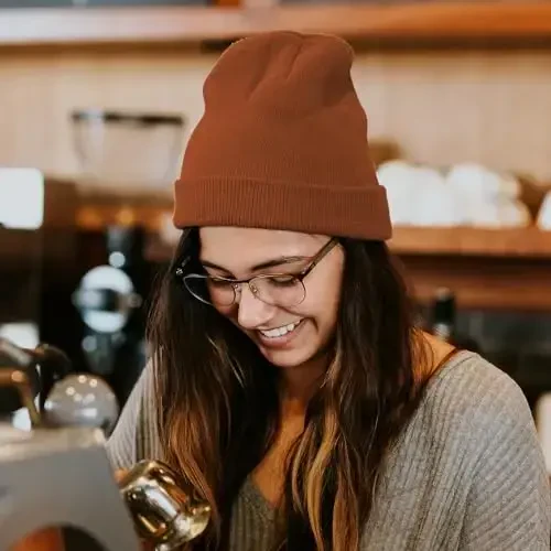 Rosoz Beanie erkaklar va ayollar uchun manjetli trikotaj shapka Qishki shapkalar Bosh suyagi qopqog'i Unisex - 5