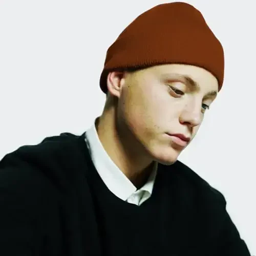 Rosoz Beanie erkaklar va ayollar uchun manjetli trikotaj shapka Qishki shapkalar Bosh suyagi qopqog'i Unisex - 6