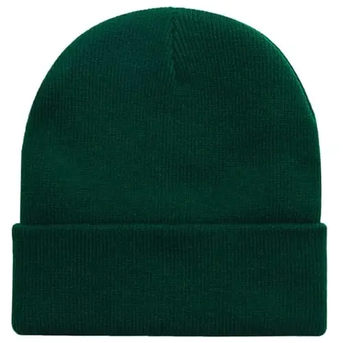 Rosoz Beanie erkaklar va ayollar uchun manjetli trikotaj shapka qishki shapkalar bosh suyagi qopqog'i Unisex - 1