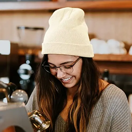 Rosoz Beanie erkaklar va ayollar uchun manjetli trikotaj shapka Qishki shapkalar череп qalpog'i Unisex - 2
