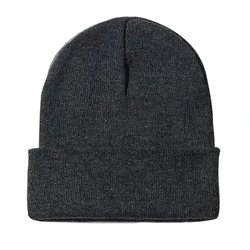 Rosoz Beanie erkaklar va ayollar uchun manjetli trikotaj shlyapa Qishki shapkalar Bosh suyagi qopqog'i Unisex - 6