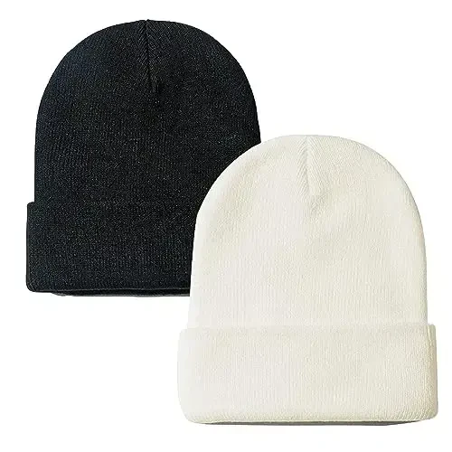 Rosoz Beanie erkaklar va ayollar uchun manjetli trikotaj shlyapa Qishki shapkalar череп qalpog'i Unisex - 1