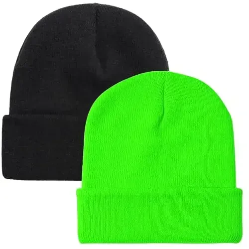 Rosoz Beanie for Men Women Cuffed Knit Hat Winter Beanies Skull Cap Unisex 