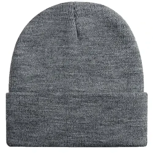 Rosoz Beanie for Men Women Cuffed Knit Hat Winter Beanies Skull Cap Unisex - 1