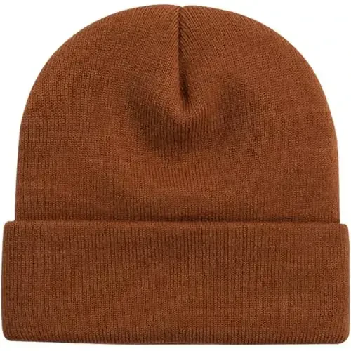 Rosoz Beanie for Men Women Cuffed Knit Hat Winter Beanies Skull Cap Unisex - ROSOZ