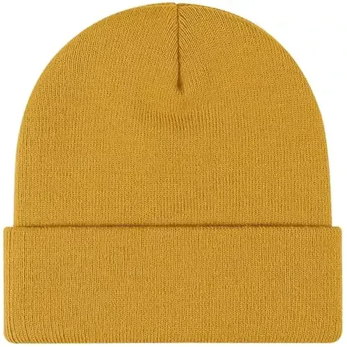 Rosoz Beanie for Men Women Cuffed Knit Hat Winter Beanies Skull Cap Unisex - 1