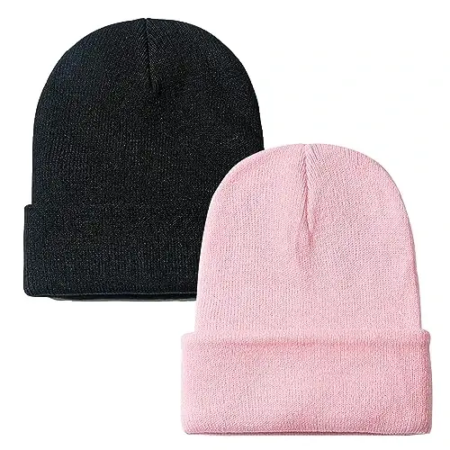 Rosoz Beanie for Men Women Cuffed Knit Hat Winter Beanies Skull Cap Unisex - 1