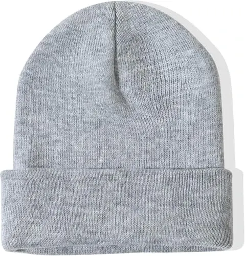 Rosoz Beanie for Men Women Cuffed Knit Hat Winter Beanies Skull Cap Unisex - 1