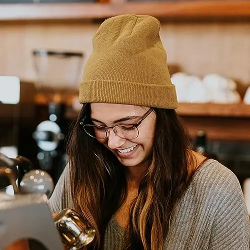 Rosoz Beanie for Men Women Cuffed Knit Hat Winter Beanies Skull Cap Unisex - 6