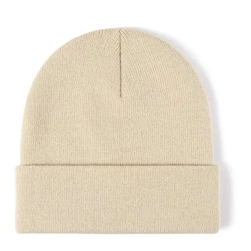 Rosoz Beanie for Men Women Cuffed Knit Hat Winter Beanies Skull Cap Unisex 