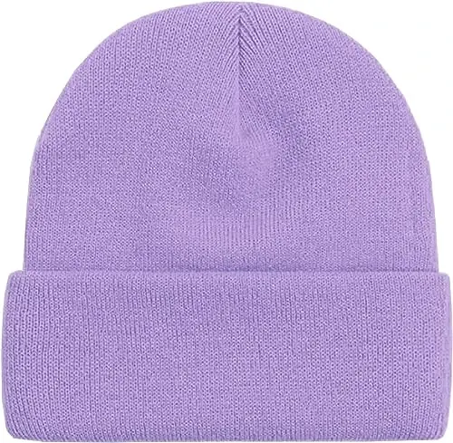 Rosoz Beanie for Men Women Cuffed Knit Hat Winter Beanies Skull Cap Unisex - 1