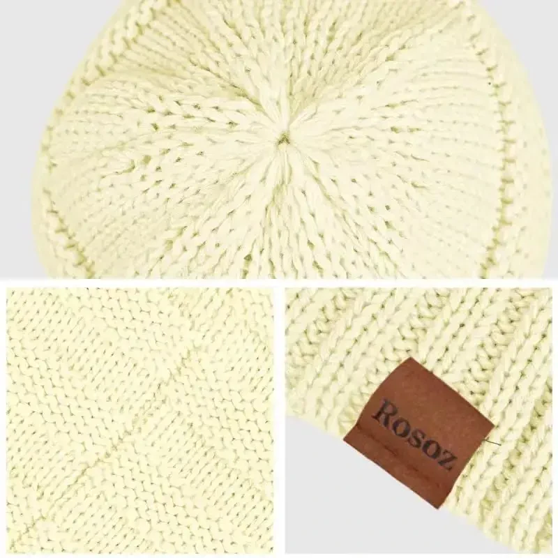 Rosoz Womens Beanies for Winter Slouchy Beanies for Women Knit Warm Winter Hats for Women Thick for Cold Weather - 4