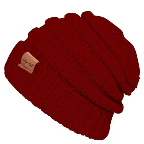 Rosoz Womens Beanies for Winter Slouchy Beanies for Women Knit Warm Winter Hats for Women Thick for Cold Weather - 3