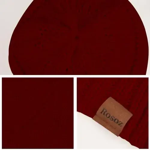 Rosoz Womens Beanies for Winter Slouchy Beanies for Women Knit Warm Winter Hats for Women Thick for Cold Weather - 4