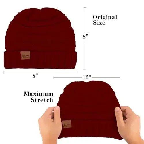 Rosoz Womens Beanies for Winter Slouchy Beanies for Women Knit Warm Winter Hats for Women Thick for Cold Weather - 6