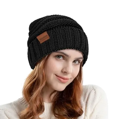 Rosoz Womens Beanies for Winter Slouchy Beanies for Women Knit Warm Winter Hats for Women Thick for Cold Weather - MODAZONE (1)