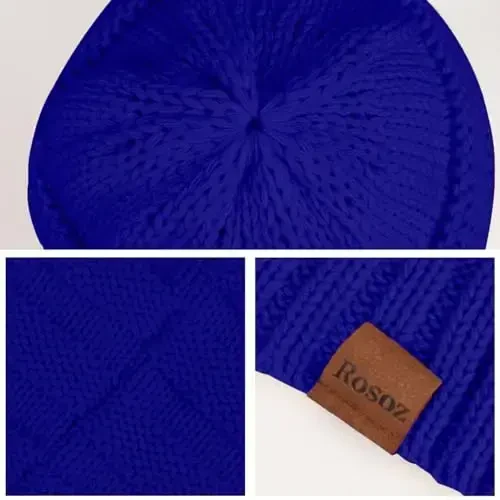 Rosoz Womens Beanies for Winter Slouchy Beanies for Women Knit Warm Winter Hats for Women Thick for Cold Weather - 6