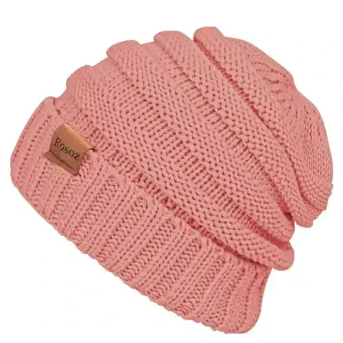 Rosoz Womens Beanies for Winter Slouchy Beanies for Women Knit Warm Winter Hats for Women Thick for Cold Weather - 3