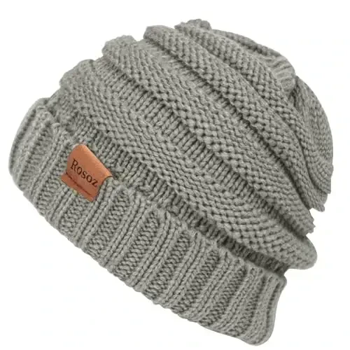 Rosoz Womens Beanies for Winter Slouchy Beanies for Women Knit Warm Winter Hats for Women Thick for Cold Weather - 2