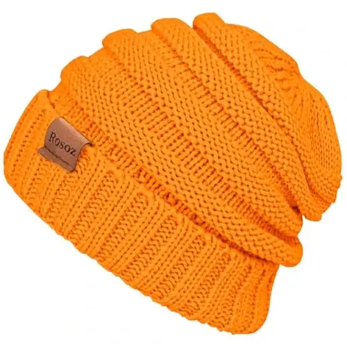 Rosoz Womens Beanies for Winter Slouchy Beanies for Women Knit Warm Winter Hats for Women Thick for Cold Weather - 1