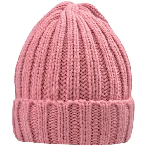 Rosoz Winter Hats for Women Warm Thick Soft Stretch Cable Knit Beanie Skully Cap for Cold Weather - 4